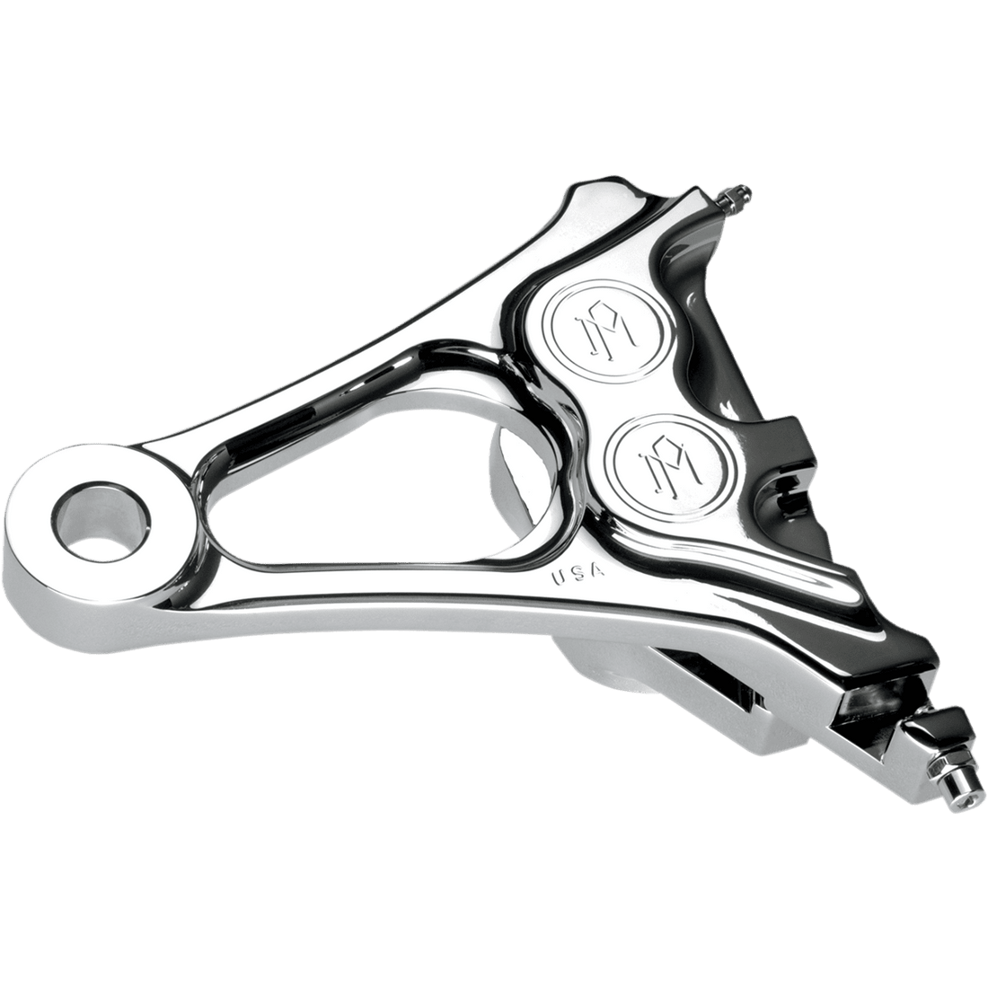 PERFORMANCE MACHINE PM 4-Piston Caliper Rear Chrome 08-17 Softail 12560077CH