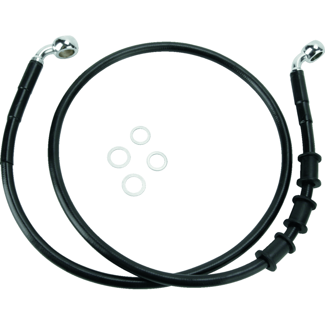 DRAG SPECIALTIES Brake Line Front Black +2"