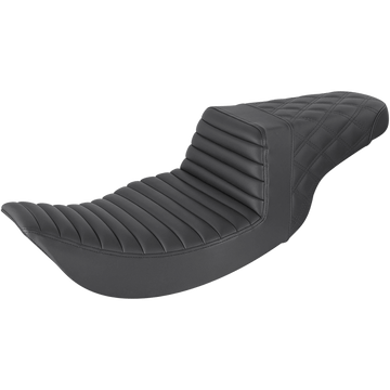 SADDLEMEN Step-Up Seat Front Tuck-n-Roll/Rear Lattice Stitch Black 89706176