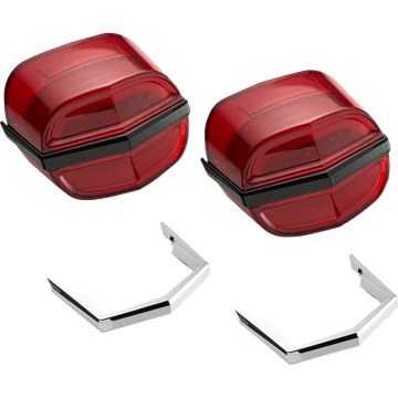 CIRO Taillights Red Lens Tri Glide 40931