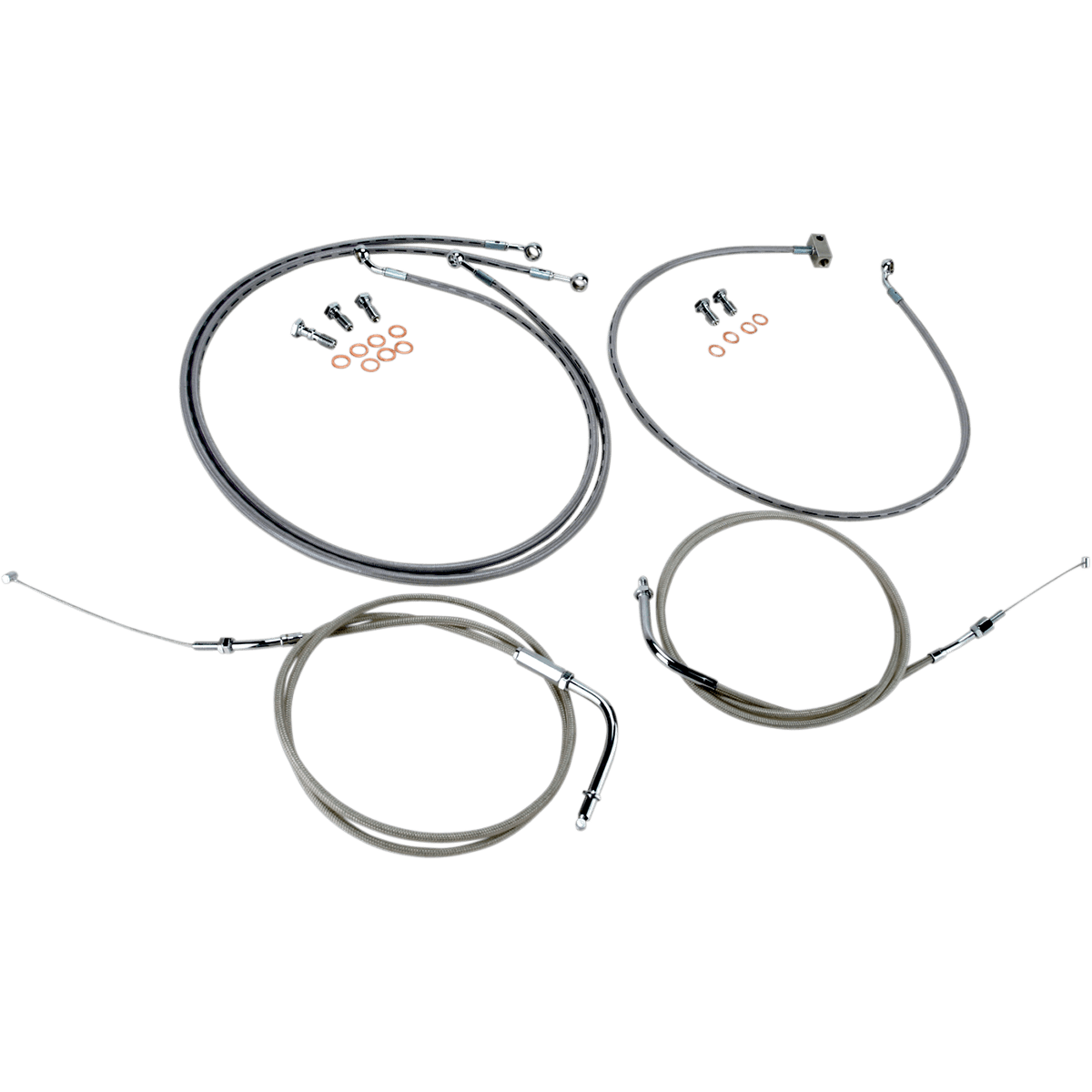 BARON Cable Line Kit 12" 14" Roadliner Stainless Steel BA8059KT12