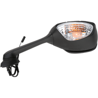 EMGO Mirror Side View w/Integrated Turn Signals Oval Black Left