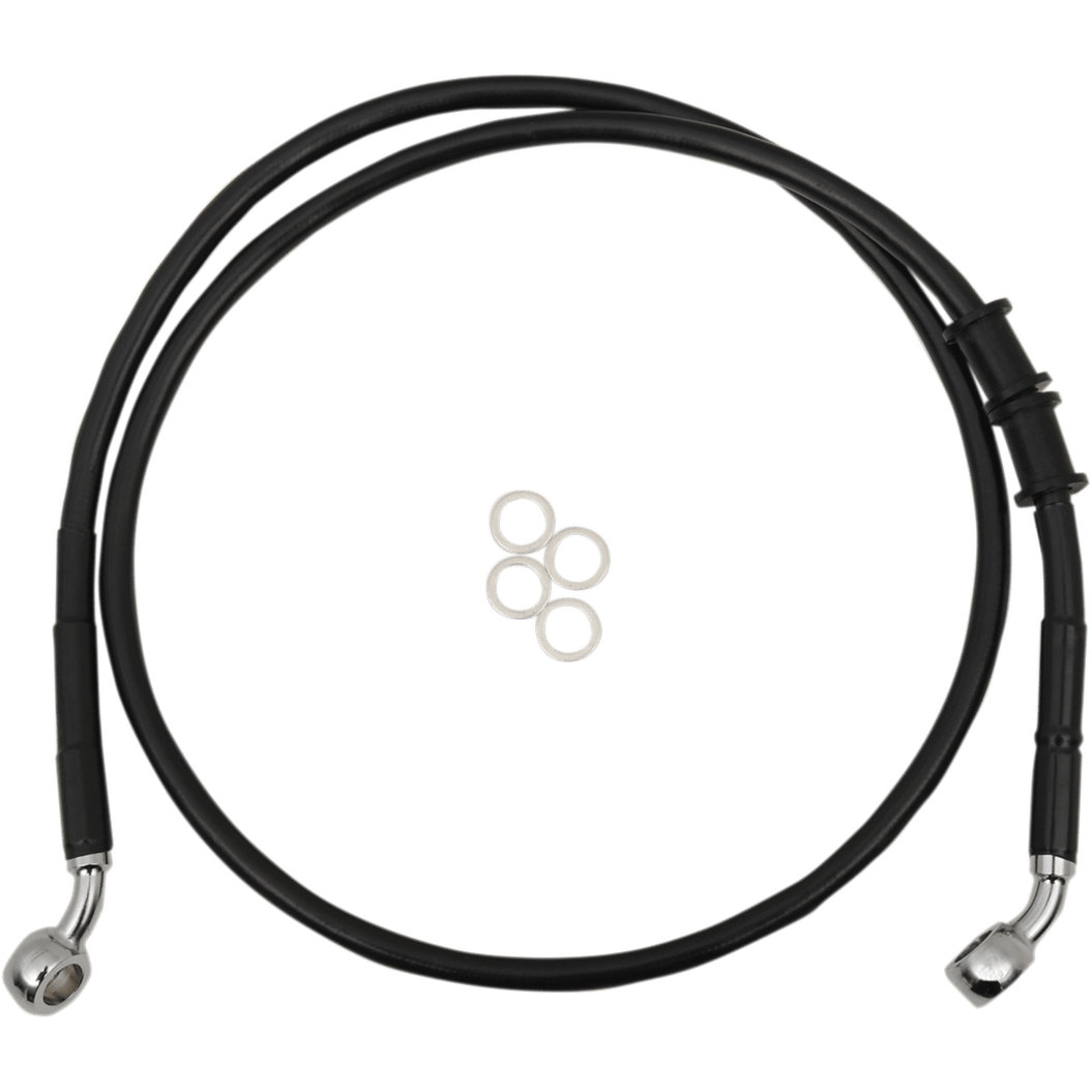 DRAG SPECIALTIES Brake Line Front +8" Black XL