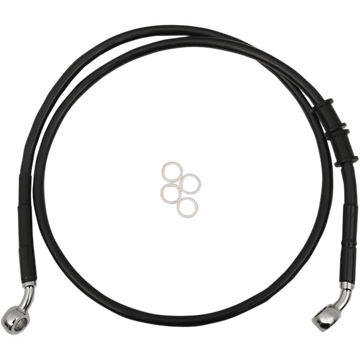 DRAG SPECIALTIES Brake Line Front +12" Black XL