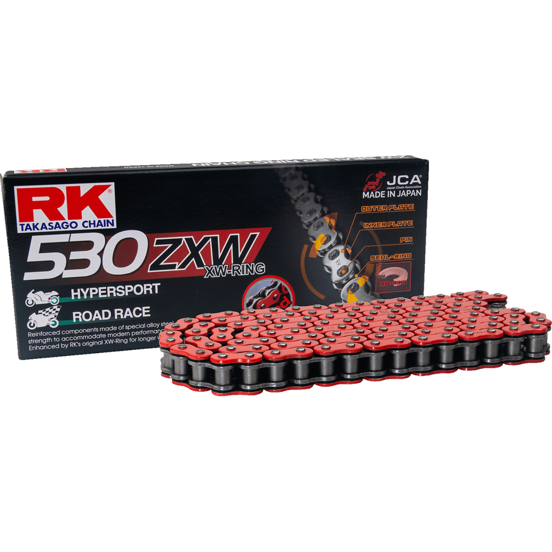 RK 530 ZXW Drive Chain 170 Links Red RR530ZXW170