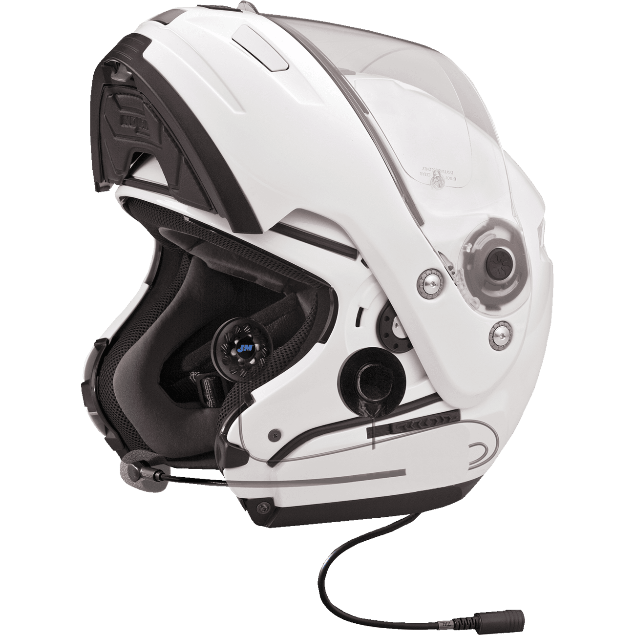 J & M Clamp-Less Helmet Speakers Open-Face/Flip-Front Helmet HSECLS801LDCXHO