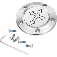 FIGURATI DESIGNS Timing Cover 5 Hole Cross Stainless Steel FD41TC5HSS