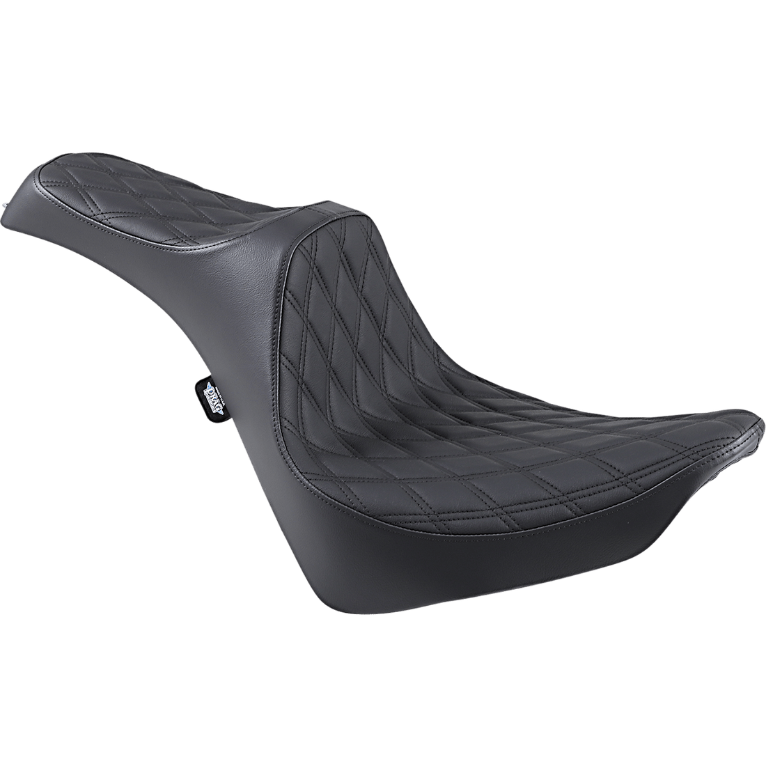 DRAG SPECIALTIES Predator III Seat Double Diamond Black Stitching FL/FX '18-'22