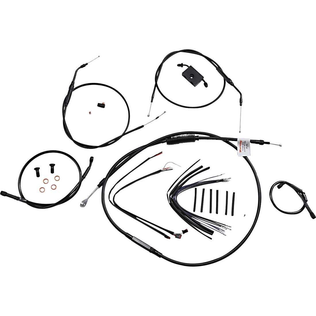 BURLY BRAND Handlebar Cable and Brake Line Kit Extended Sportsters 14" Ape Hanger Handlebars ABS B301230