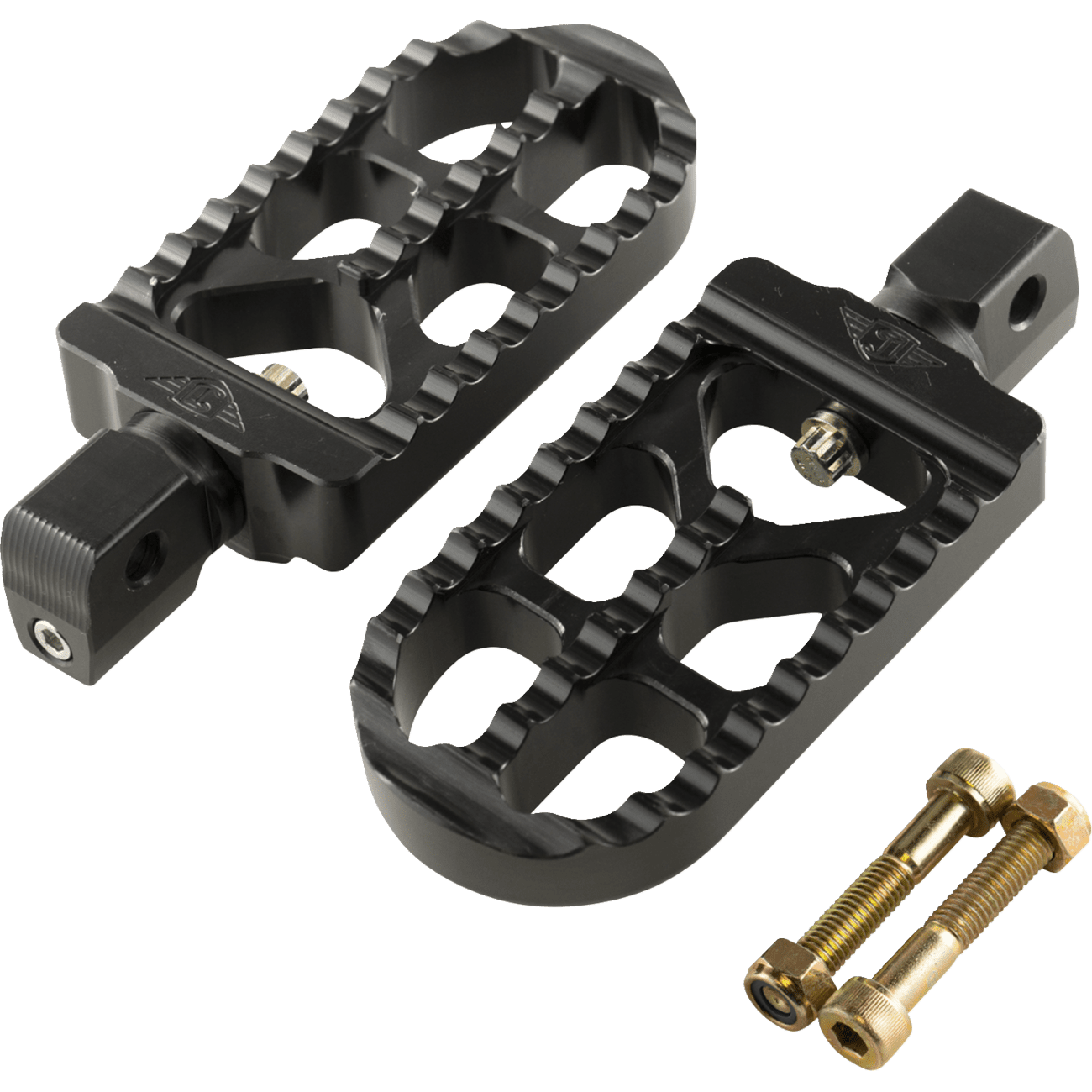 JOKER MACHINE Serrated Footpegs Black Long 08568B