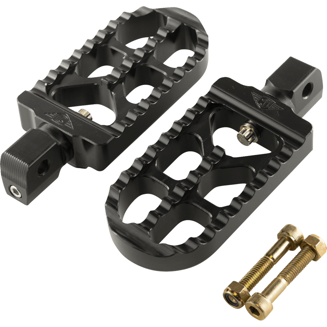 JOKER MACHINE Serrated Footpegs Black Long 08568B