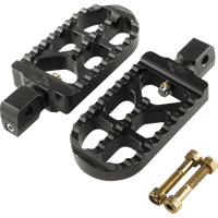 JOKER MACHINE Serrated Footpegs Black Long 08568B