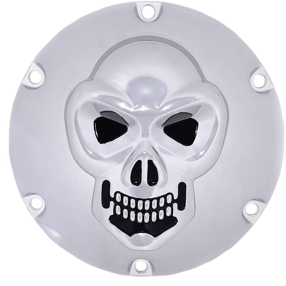 DRAG SPECIALTIES Skull Derby Cover Chrome 6-Hole