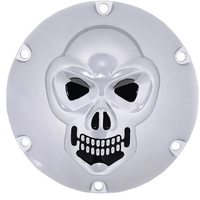 DRAG SPECIALTIES Skull Derby Cover Chrome 6-Hole