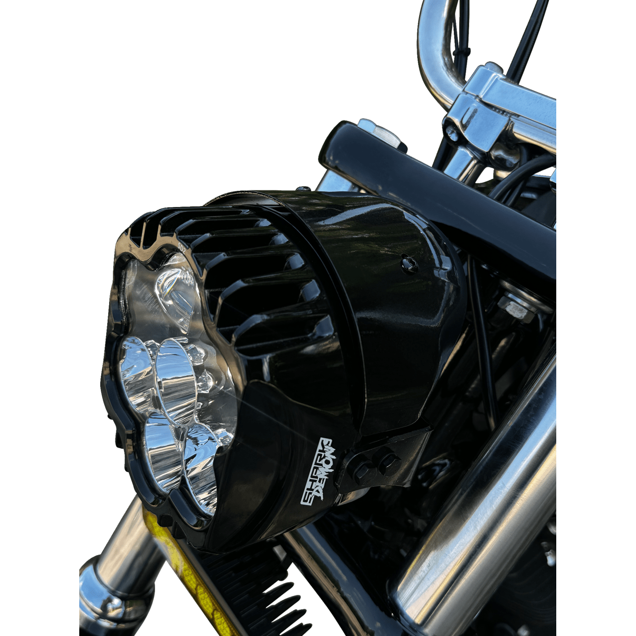 CUSTOM DYNAMICS LED Headlight Shark Demon™ Pedestal Mount