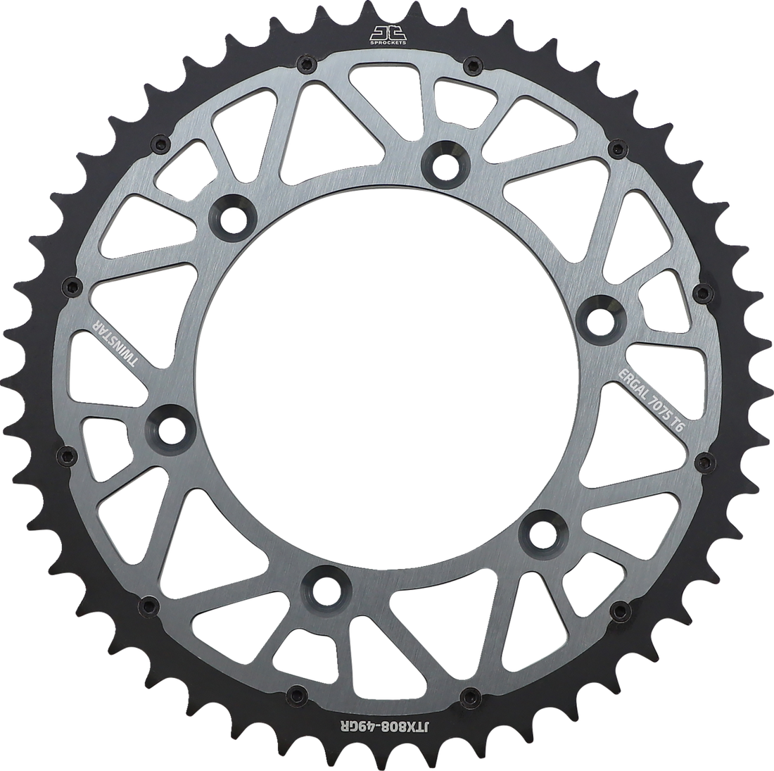 JT SPROCKETS Steel Rear Sprocket Graphite 49 Tooth