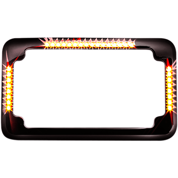 CYCLE VISIONS License Plate Frame Flat Black CV4620B