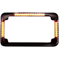 CYCLE VISIONS License Plate Frame Flat Black CV4620B