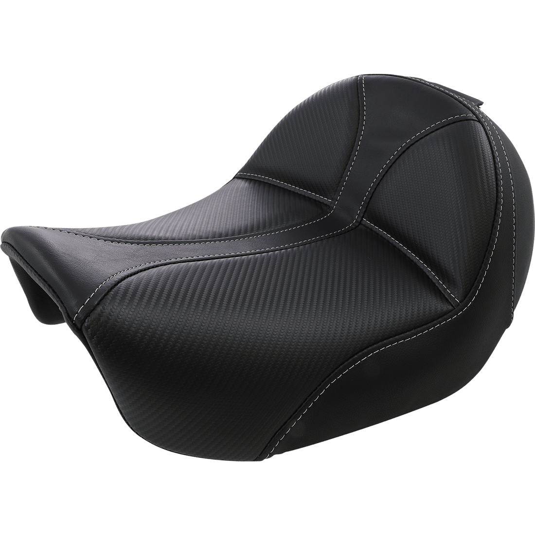 SADDLEMEN Dominator Solo Seat w/o Backrest Black w/ Gray Stitching FL/FX '06-'17 806040042