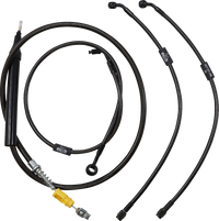 LA CHOPPERS Handlebar Cable/Brake Line Kit Quick Connect 15" 17" Ape Hanger Handlebars Midnight LA8157KT16M