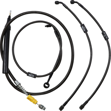 LA CHOPPERS Handlebar Cable/Brake Line Kit Quick Connect 15" 17" Ape Hanger Handlebars Midnight LA8157KT16M