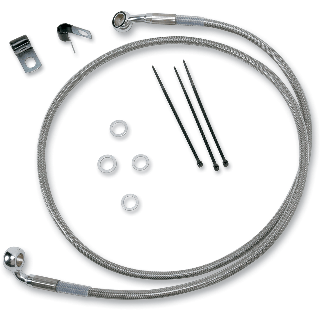 DRAG SPECIALTIES Brake Line Front +2" Stainless Steel