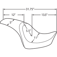 DRAG SPECIALTIES Predator Seat Mild Stitch FXSB '13-'17