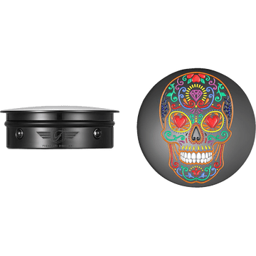 FIGURATI DESIGNS Swing Arm Covers Sugar Skull Black FD30SACBLK