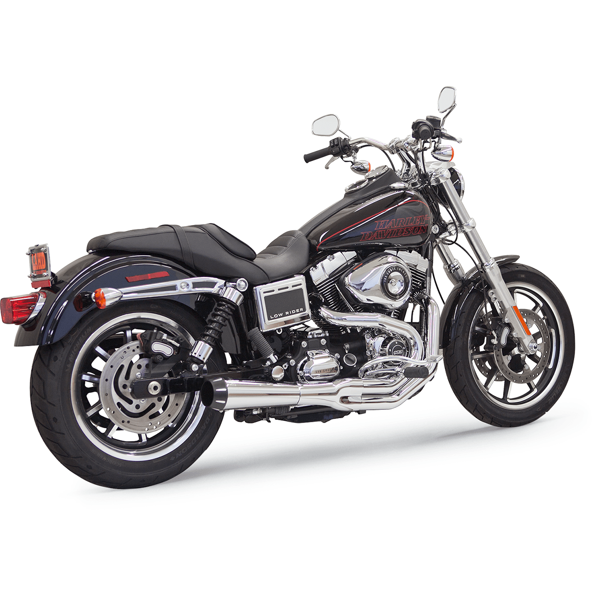 BASSANI XHAUST Mega Power Exhaust Chrome FXD/FXDWG with Mid/Forward Controls 1D32R