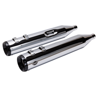 S&S CYCLE 4-1/2" GNX Slip-On Mufflers Chrome 5501079