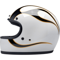 BILTWELL Gringo Helmet Flames White/Black Small 1002561502