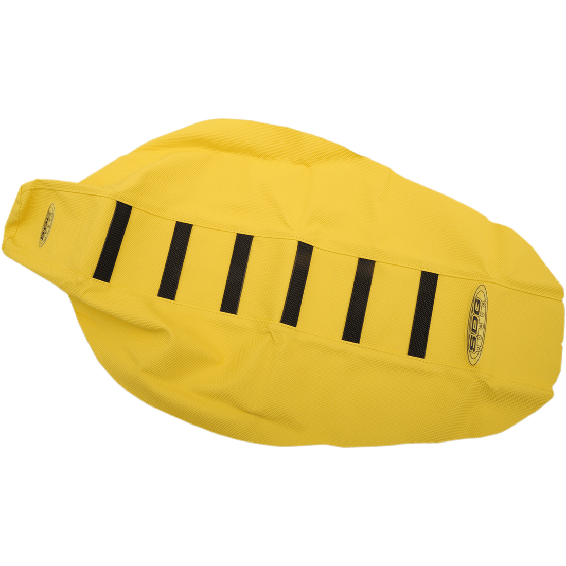 SDG 6-Ribbed Seat Cover Black Ribs/Yellow Tip/Yellow Sides