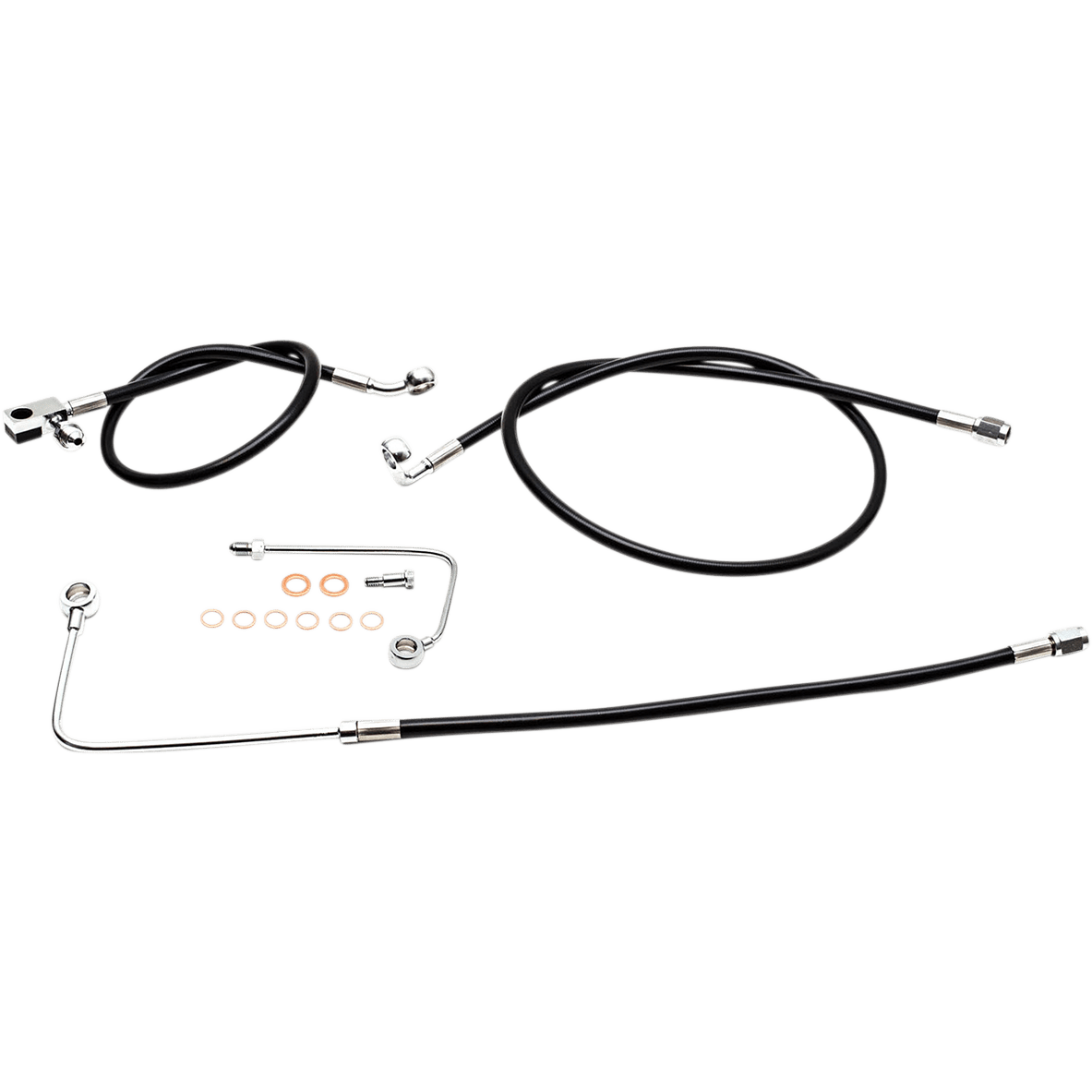 LA CHOPPERS Brake Line 12" 14" Ape Hanger Handlebars Black LA8151B13B