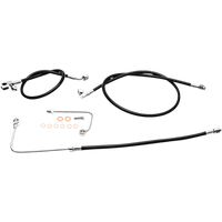 LA CHOPPERS Brake Line 12" 14" Ape Hanger Handlebars Black LA8151B13B