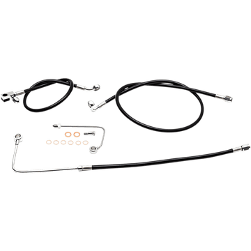 LA CHOPPERS Brake Line 12" 14" Ape Hanger Handlebars Black LA8151B13B