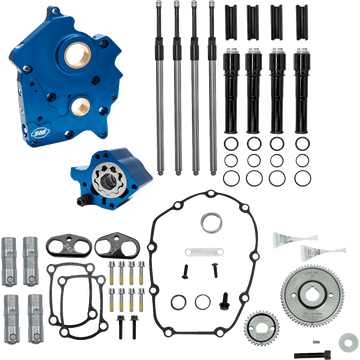 S&S CYCLE Cam Chest Kit without Cams Gear Drive Oil Cooled Black Pushrods M8 3101258