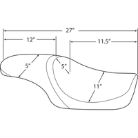 DRAG SPECIALTIES Predator Seat Smooth XL '10-'22