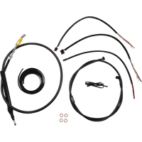 LA CHOPPERS Handlebar Cable/Brake Line Kit Quick Connect Complete 18" 20" Handlebars Midnight LA8156KT219M