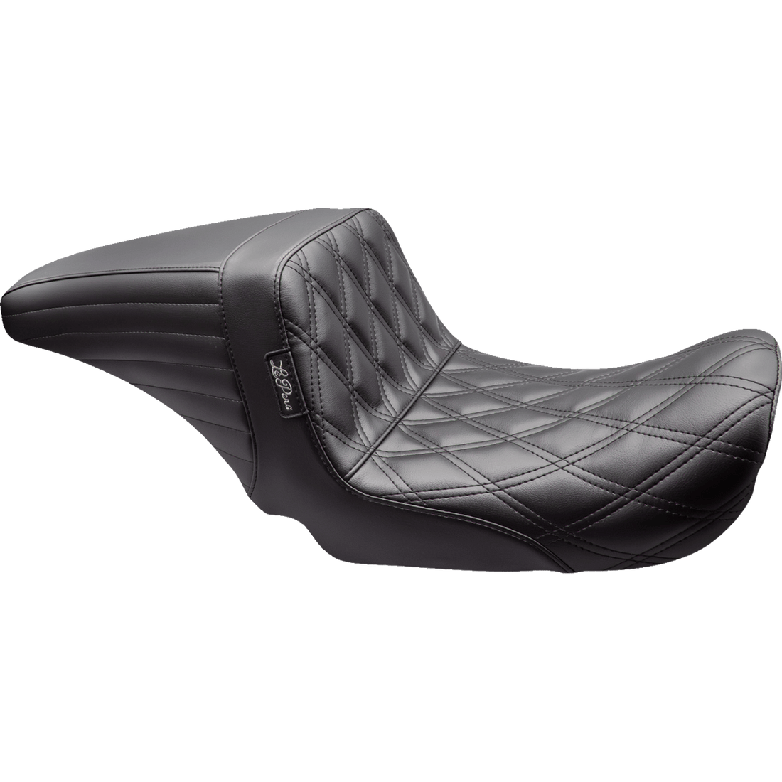 LE PERA Kickflip Up Front Seat Double Diamond Black Dyna '06-'17 LKU591DD