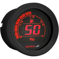 KOSO NORTH AMERICA 2" Fuel Level Gauge Black BA050210