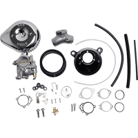 S&S CYCLE Super G Carburetor with Stealth Air Cleaner Kit Chrome Twin Cam 1100150