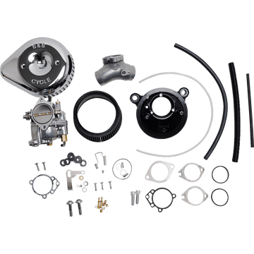 S&S CYCLE Super G Carburetor with Stealth Air Cleaner Kit Chrome Twin Cam 1100150