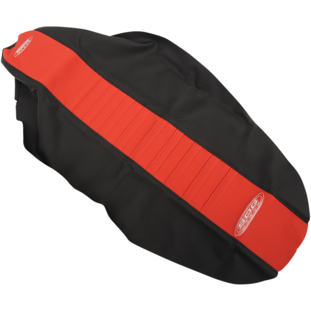 SDG Pleated Seat Cover Red Top/Black Sides