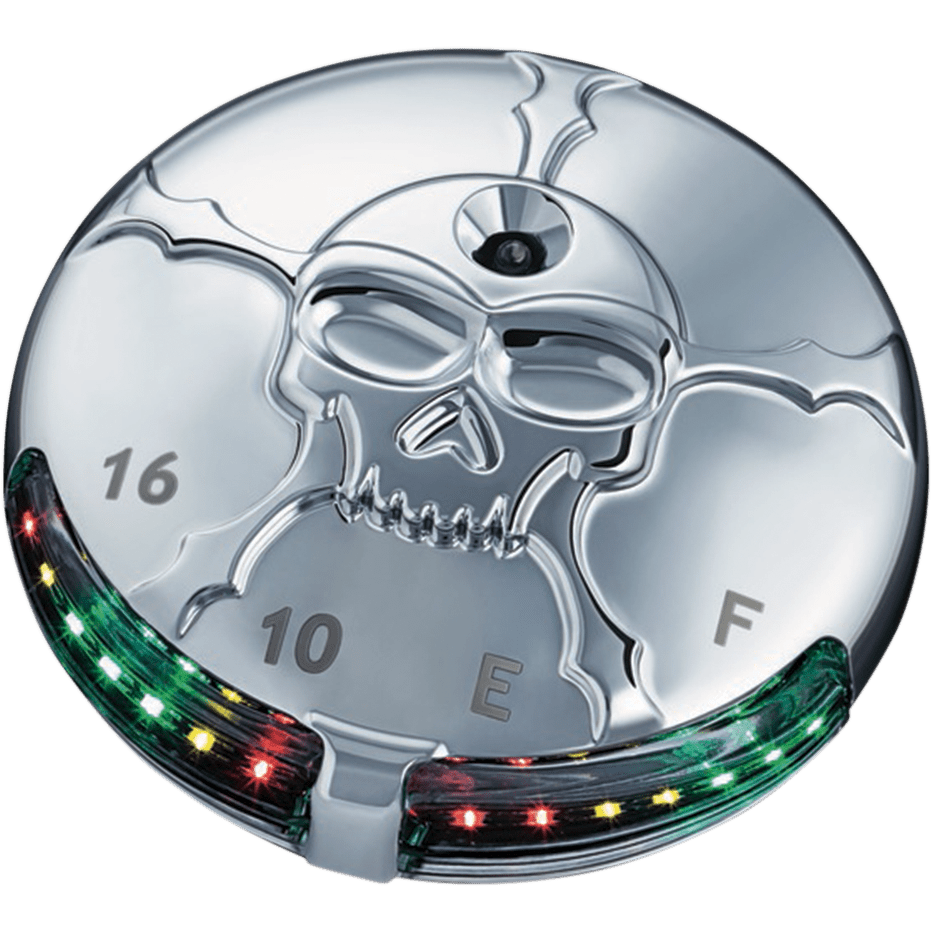 KURYAKYN Zombie LED Fuel and Battery Gauge Chrome KUR7357