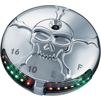 KURYAKYN Zombie LED Fuel and Battery Gauge Chrome KUR7357