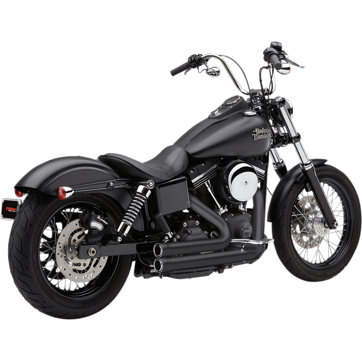 COBRA 909 Exhaust Black '12-'17 Dyna 6708B