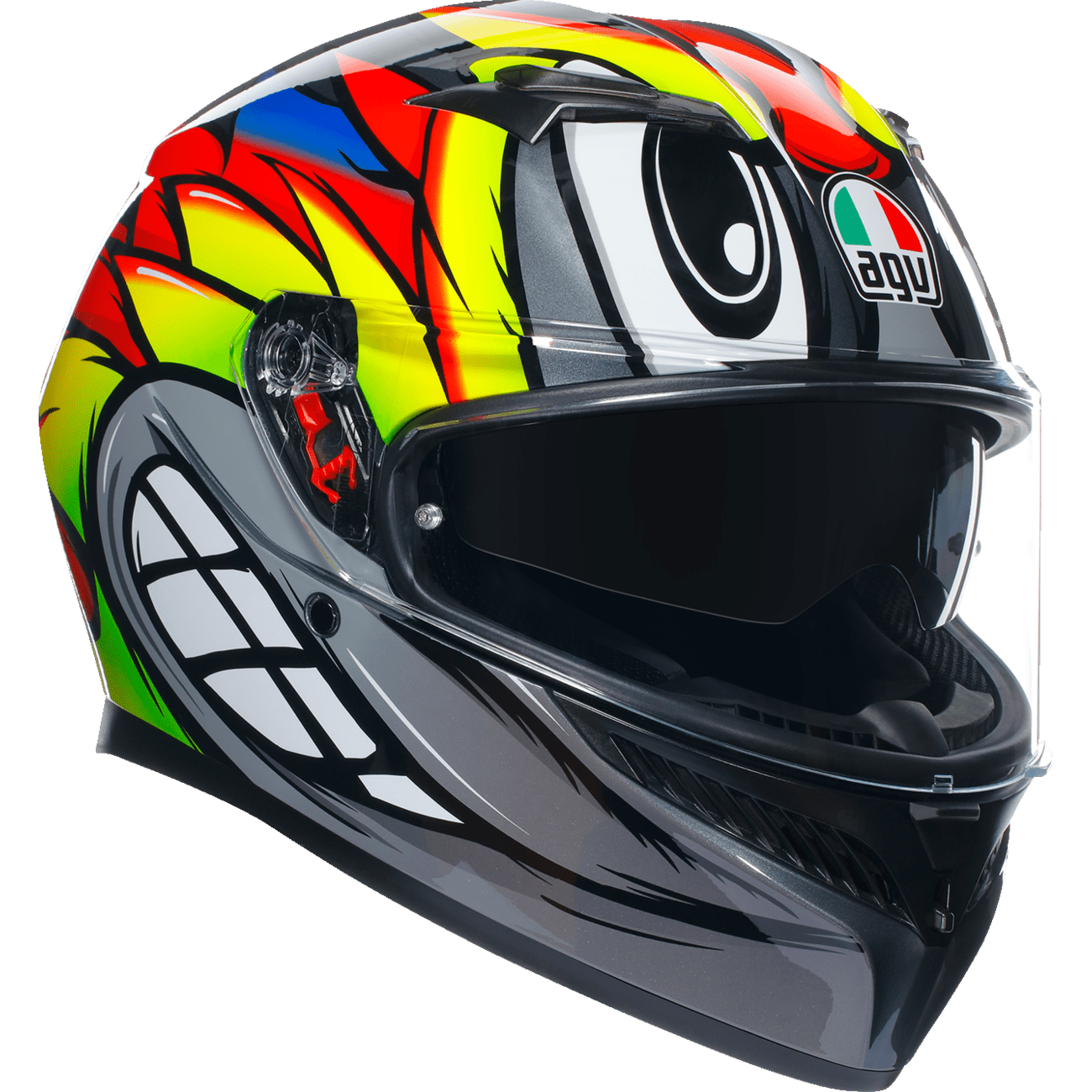 AGV K3 Helmet Birdy 2.0 Gray/Yellow/Red Large 2118381004012L