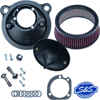 S&S CYCLE Super Stock™ Stealth Air Cleaner Kit Black 1700302E