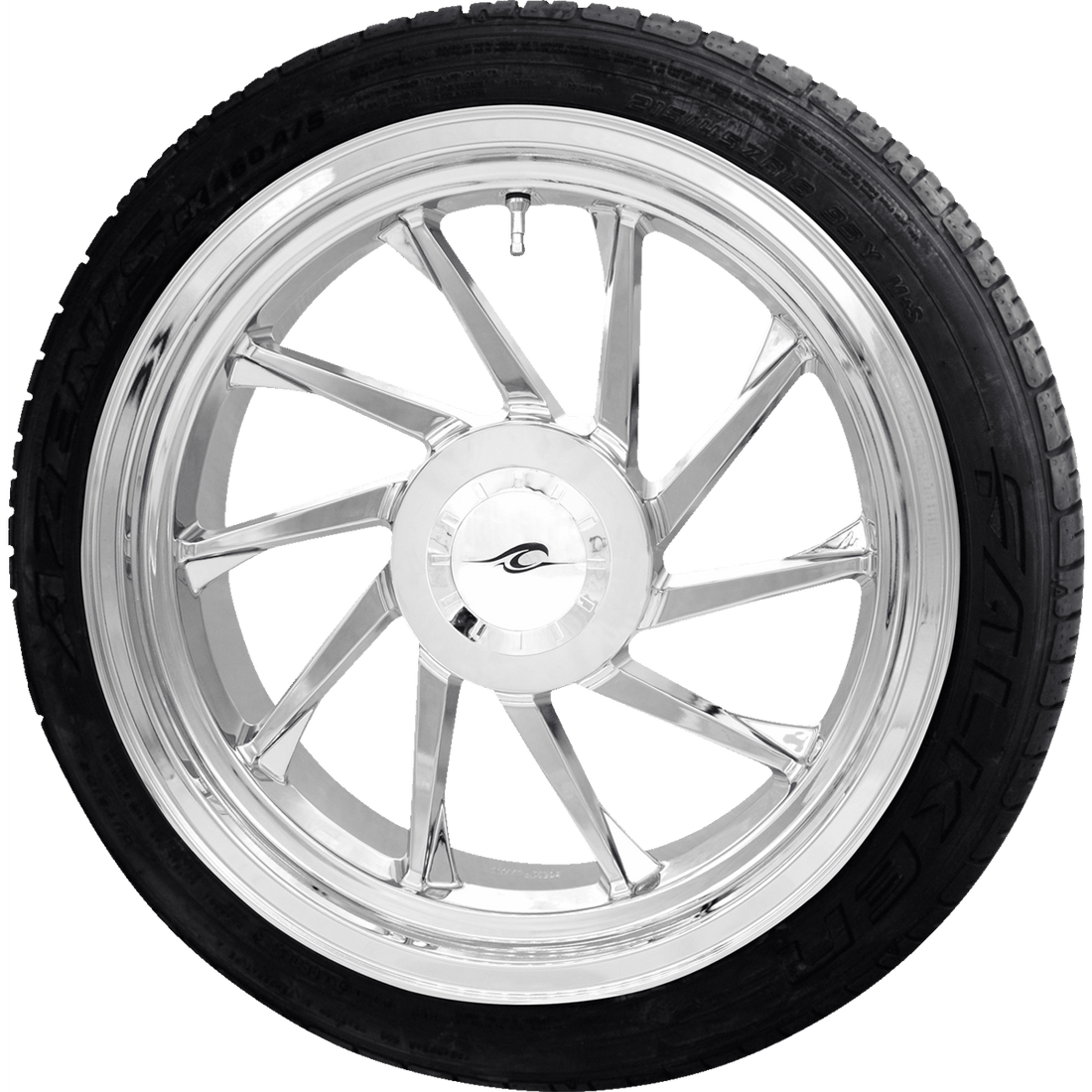 COASTAL MOTO Hurricane 3D Rear Right Wheel 18"/Chrome /Falken Tire 215/45ZR18