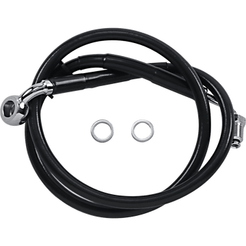 DRAG SPECIALTIES Brake Line +8" Black '18-'21 Softail